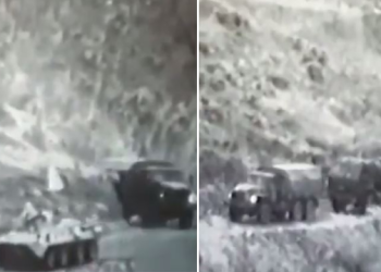 Azerbaycan görüntüleri yayınladı: Rus askerleri Ermeni gruplara eşlik ediyor