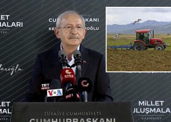 ‘Bedava traktör’ vaadi yalan olan Kılıçdaroğlu deprem bölgesi Nurdağı’nda bir kez daha çiftçiye söz verdi: Borçlarınızı tamamen sileceğiz